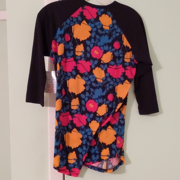 LuLaRoe Randy - Flowers with Black - XS - NWT - Picture 2 of 3